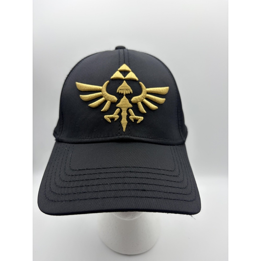 Nintendo Zelda Skyward Sword Triforce Baseball Hat Cap Black Gold Medium 2015